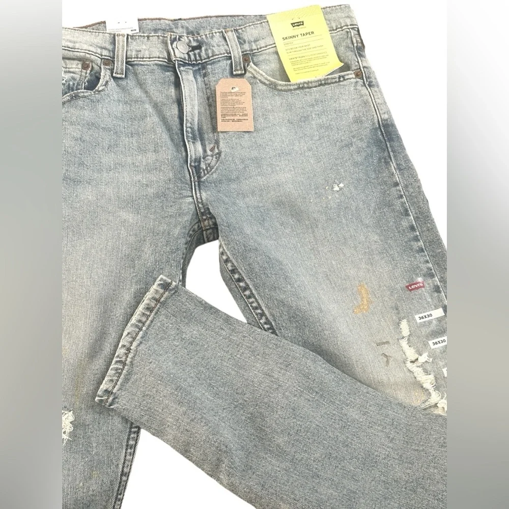 NWT Men’s Levi’s Skinny Taper‎ Paint Splatter Jeans 32 x 32